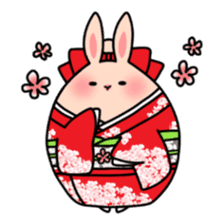 Miniature garden rabbit sticker #551074
