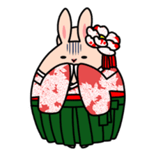 Miniature garden rabbit sticker #551089