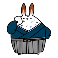 Miniature garden rabbit sticker #551093