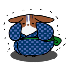 Miniature garden rabbit sticker #551097