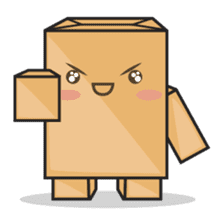 Torro, the cardboard box robot sticker #551277