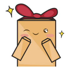 Torro, the cardboard box robot sticker #551279