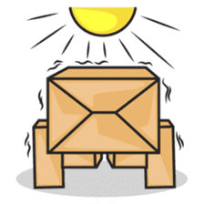 Torro, the cardboard box robot sticker #551283