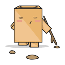 Torro, the cardboard box robot sticker #551288