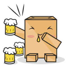 Torro, the cardboard box robot sticker #551291