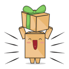 Torro, the cardboard box robot sticker #551293