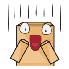 Torro, the cardboard box robot sticker #551294