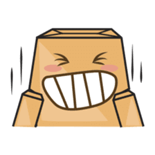 Torro, the cardboard box robot sticker #551297