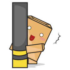 Torro, the cardboard box robot sticker #551298