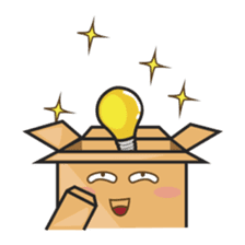 Torro, the cardboard box robot sticker #551309