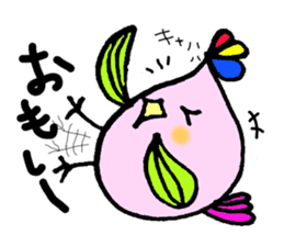 Fukushima dialect ''Momo no Tori'' sticker #553210