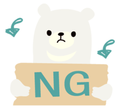 White and black Mr. Bear sticker #553435