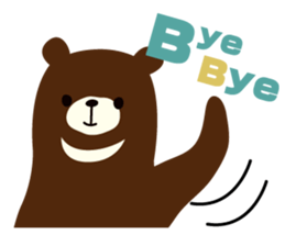 White and black Mr. Bear sticker #553436