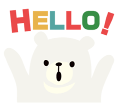 White and black Mr. Bear sticker #553437