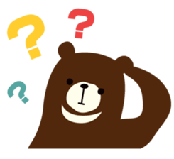 White and black Mr. Bear sticker #553440