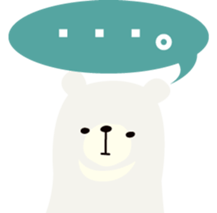 White and black Mr. Bear sticker #553441