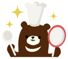 White and black Mr. Bear sticker #553442