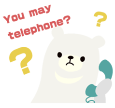 White and black Mr. Bear sticker #553445