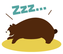 White and black Mr. Bear sticker #553446