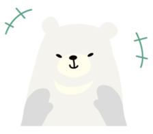 White and black Mr. Bear sticker #553451