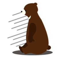 White and black Mr. Bear sticker #553452