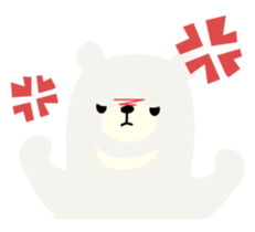 White and black Mr. Bear sticker #553453