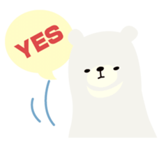 White and black Mr. Bear sticker #553454