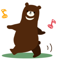 White and black Mr. Bear sticker #553456