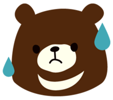 White and black Mr. Bear sticker #553457