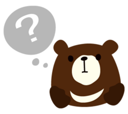 White and black Mr. Bear sticker #553458