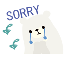 White and black Mr. Bear sticker #553459