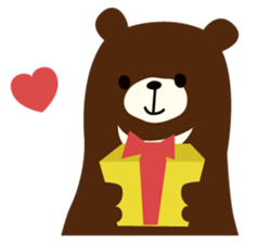 White and black Mr. Bear sticker #553460