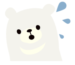 White and black Mr. Bear sticker #553461