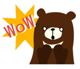 White and black Mr. Bear sticker #553464