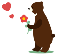 White and black Mr. Bear sticker #553466