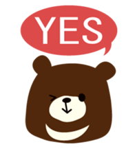 White and black Mr. Bear sticker #553469