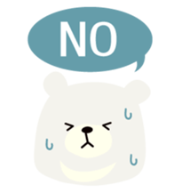 White and black Mr. Bear sticker #553470