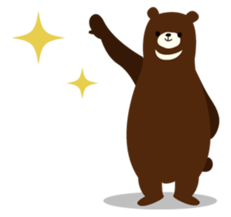 White and black Mr. Bear sticker #553471