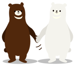 White and black Mr. Bear sticker #553472