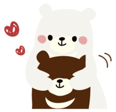 White and black Mr. Bear sticker #553473