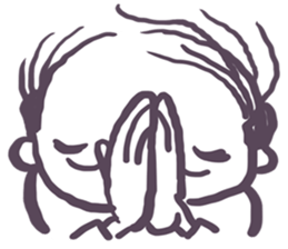 A murmur of thin hair sticker #553500