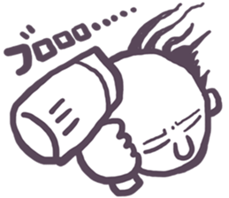 A murmur of thin hair sticker #553501