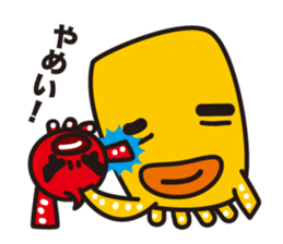 funny octopus and straight octopus sticker #553760