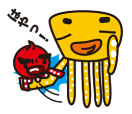 funny octopus and straight octopus sticker #553789