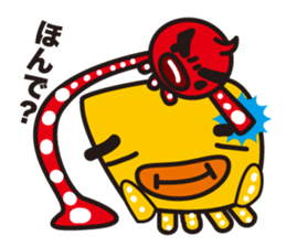 funny octopus and straight octopus sticker #553790