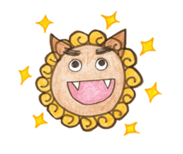 Mr. Okinawan lion dog & Mr. bitter gourd sticker #554074