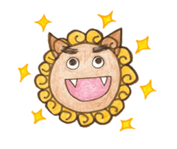 Mr. Okinawan lion dog & Mr. bitter gourd sticker #554074