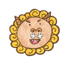 Mr. Okinawan lion dog & Mr. bitter gourd sticker #554078