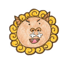 Mr. Okinawan lion dog & Mr. bitter gourd sticker #554078