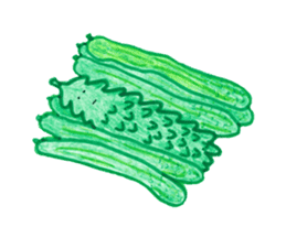 Mr. Okinawan lion dog & Mr. bitter gourd sticker #554079